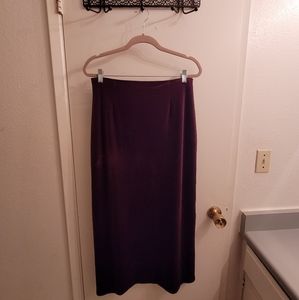 New York & Co Eggplant Velour Skirt